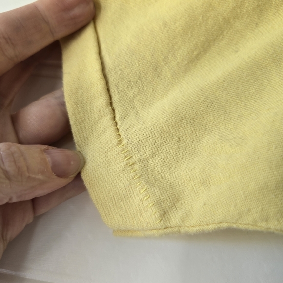 Vtg 1970s Final Approach Single Stitch Just Married Graphic Yellow Tee Tshirt M - Picture 4 of 6